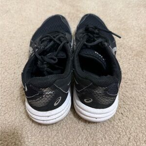 Asics Upcourt Black and White Athletic Shoes